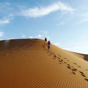 Merzouga Desert Trekking - Hiking and walking in Erg Chebbi dunes Merzouga Desert Trekking - Hiking and walking in Erg Chebbi dunes